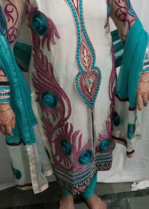 Elegant Embroider Kurta Set Churidar Pjama Kurt