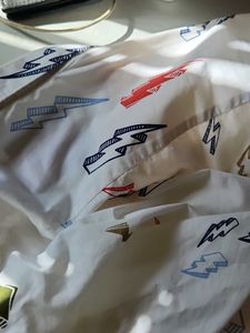 White Shirt With Small Patterns