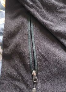 unisex Black Fleece Zip-Up superwarm jacket