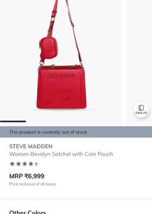 Original STEVE MADDEN BEVELYN SATCHEL - Brand New