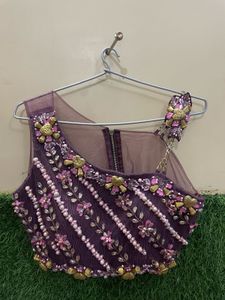 EMBELLISHED CREPE ONION COLOURED SAREE