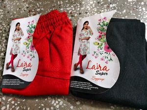 Laira Super Leggings - Red &amp; Black