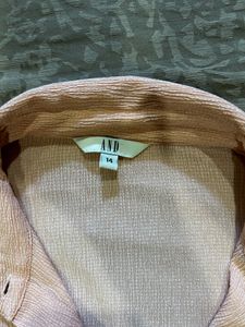 Oversized Peach Button-Down