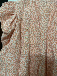 Peach Leopard Print Dress
