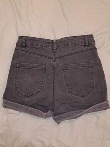 Black Denim Shorts