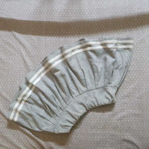 Gray Skirt with Stripes Korean Style