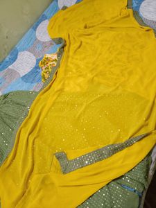 GEORGETTE WITH HAVVY EMBROIDERY WORK WIT