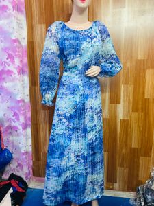 Blue Floral Maxi Dress