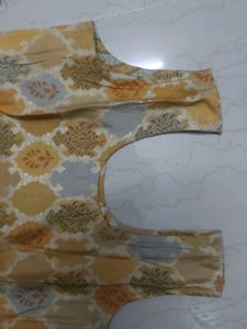 Yellow Printed Salwar Kameez Set