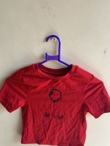Red Crop Tshirt