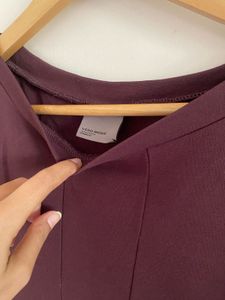 Burgundy Cold Shoulder Dress