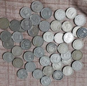 Old Coin Copper Nickel 5 Rs. Mixed 46 Pcs.