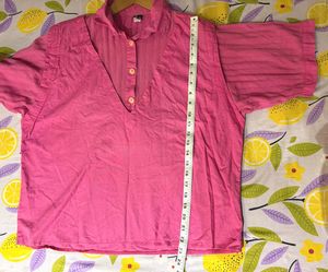 Vintage Pink Button-Up