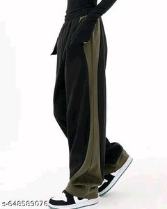 Stylish Two-Tone Baggy Pants