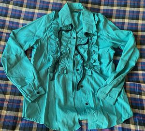 Cyan Top Cum Shirt