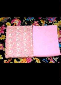 Pink Chickenkari Dress Material🩷