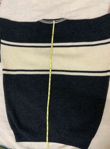 Oversized Striped Knit Sweater
