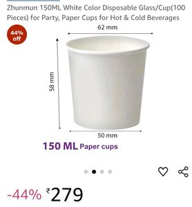 Small White Paper Cup Pack Of 100