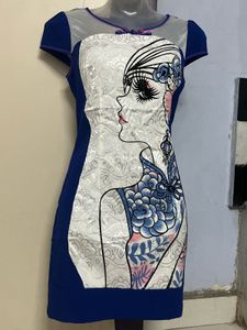 Pintrest Unique Graphic Print Mini Dress