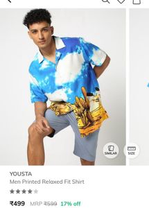 Yousta Beach Print Relaxed Shirt