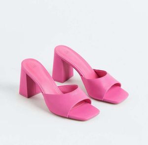 H&M Baby Pink Block Heeled Shoe For Sale 🔥