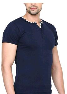 Navy Henley T-Shirt