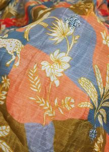 Handwork Heavy Floral Gown With Belt