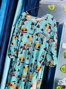 Geometric Breeze Cotton Kurti