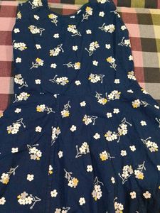 Navy Blue Frock With Cute Hairband Freebie