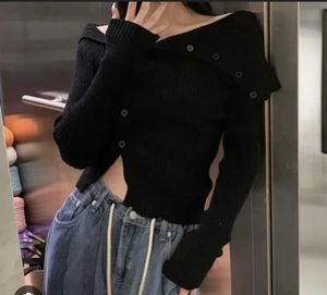 Chic Black Buttoned Cardigan