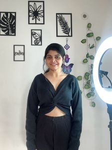 Off Shoulder Black Wool Top