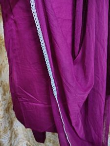 Elegant Purple Kurta Set New 42 Size