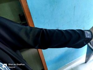 Black Plain Abaya Hand Stone Wrk