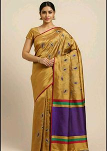 golden ssarewith blouse piece 😍😍