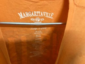 Margaitaville Orange Cotton T shirt