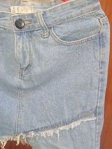 Denim Skort