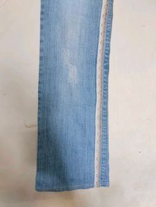 Vintage Light Wash Embellished Jeans