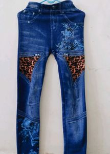 Denim Print Leggings