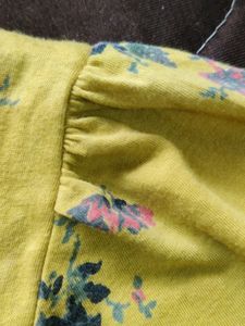 Mustard Yellow Floral Top For Women