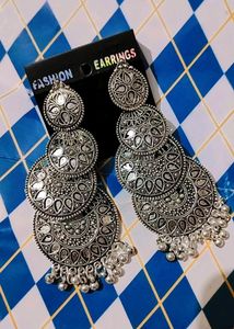 Oxidised Banjara Heavy Work Earrings