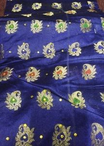 🥰New Wedding Shiny Dress Material Unstitched Suit