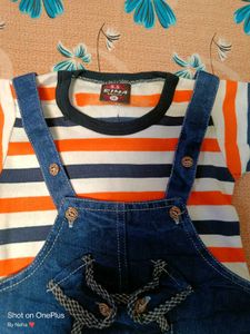 Cute Baby Overalls Dungree Set