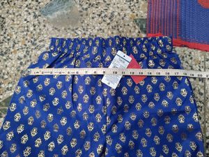 Blue &amp; Gold Patterned Lounge Pants