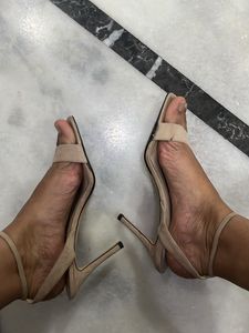 Charles &amp; Keith Nude Pink Heel Sandal