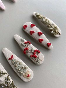 Hand Embroidered Clips