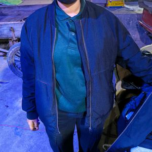 Black Casual bomber Jacket