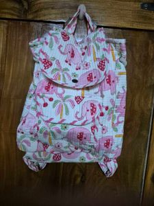 New Handblock Quilted Backpack For Kids