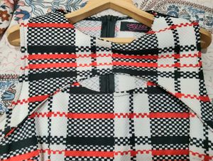 Stylish Plaid Cutout Bodycon Dress