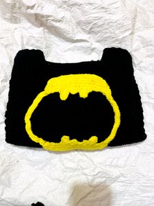 Black Batman Handmade Sweater For Kids(18-24months