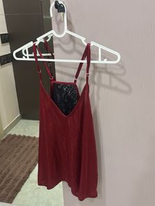 Hot Satin Cami and Shorts Set